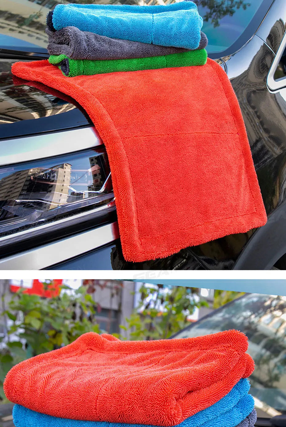 Heavy-Duty Microfiber Car Drying Towel 1200 GSM