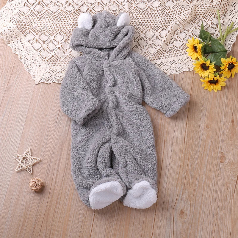 Baby & Toddler Long Sleeve Romper – Cartoon Style Playsuit Jumpsuit for Boys and Girls, Autumn/Winter