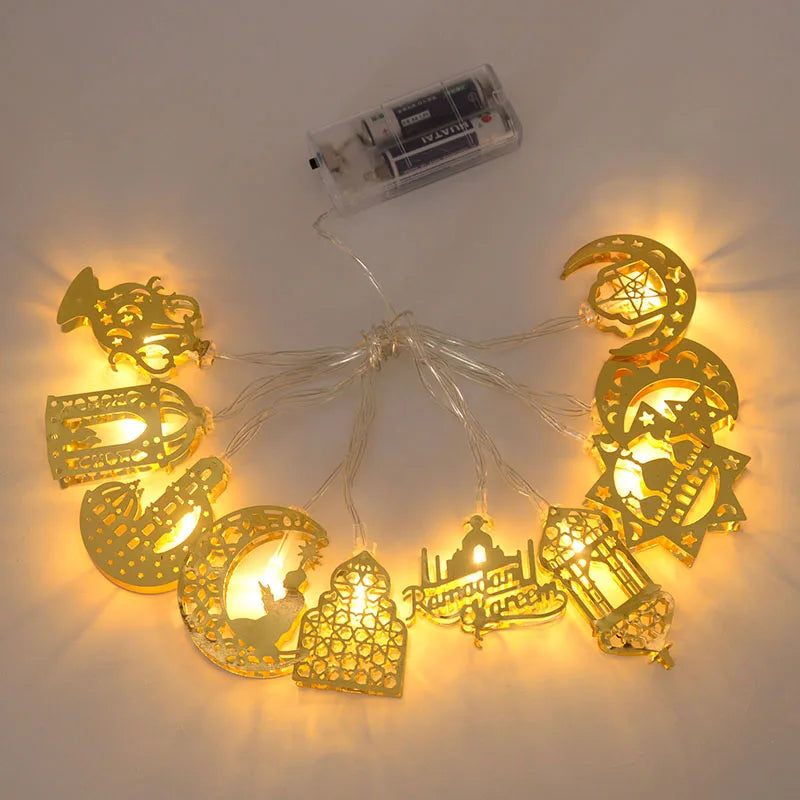 Ramadan & Eid LED Lantern String Lights – Decorative Hanging Lights for Home, Party & Festival Decor
