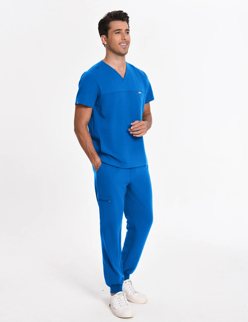 Medical Scrubs Set – V-Neck Top & Pants for Men and Women