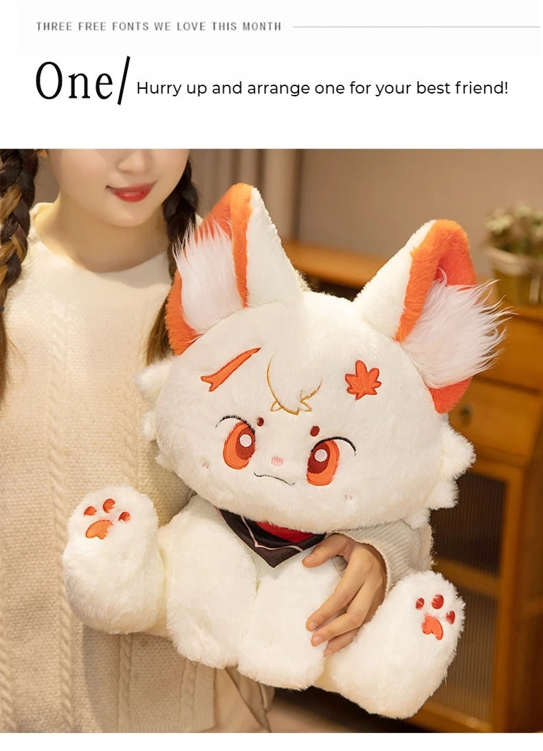 Adorable 42CM Genshin-Inspired Cat Plush – Kazuha, Scaramouche & Xiao | Soft Anime Pillow Toy for Fans & Gift Giving