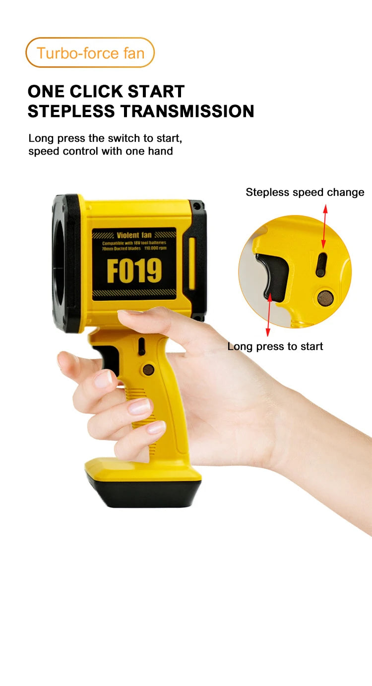 Cordless Air Jet Blower | Compatible with D-Line / M-Line Batteries | Pro Dust & Debris Cleaner