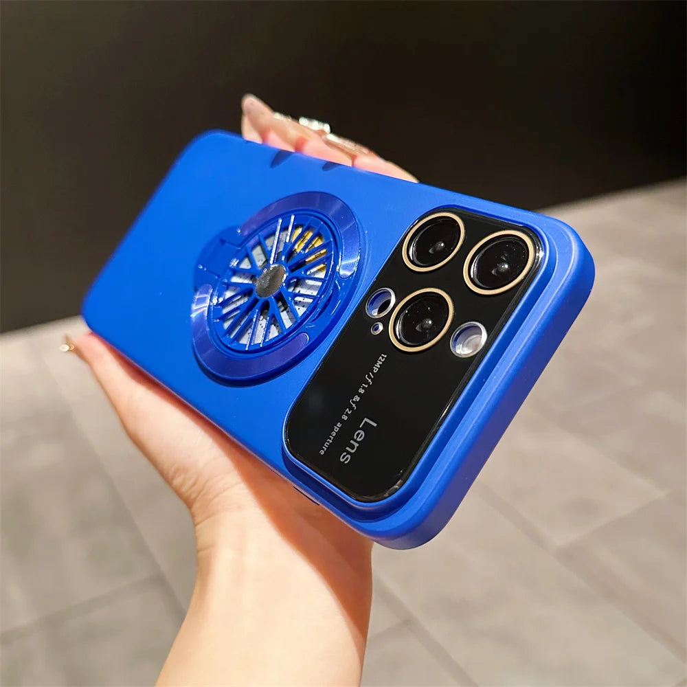 MagSafe Rotating Gyro Stand Phone Case with Camera Lens Protection for iPhone 16/15/14/13/12/11 Pro Max & Plus