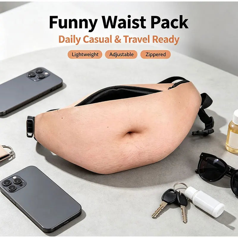 Novelty Beer Belly Waist Bag with Adjustable Strap