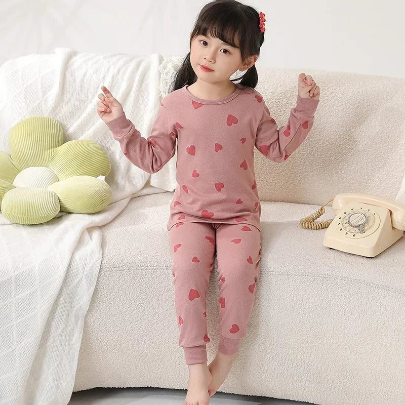 Kids Pajamas Set, 100% Cotton Soft Long Sleeve Sleepwear for Toddlers & Children Ages 2–13, Astronaut Print