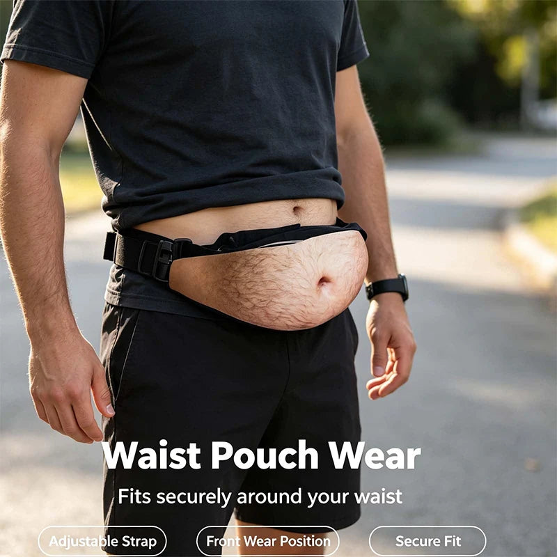 Novelty Beer Belly Waist Bag with Adjustable Strap
