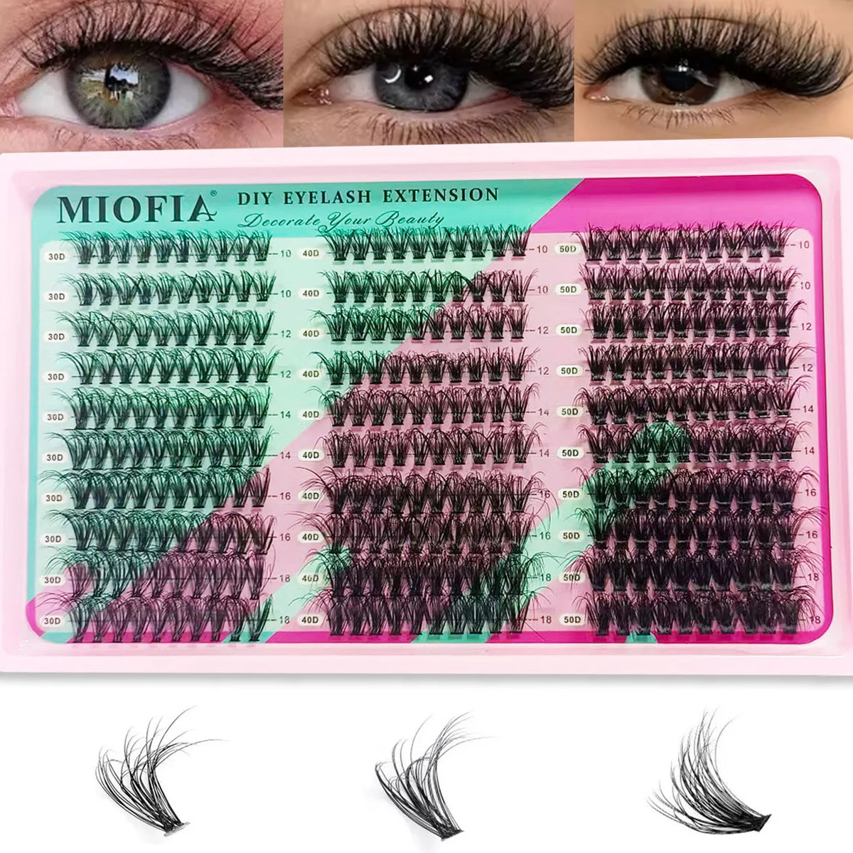 Mixed-Length Cluster False Eyelashes