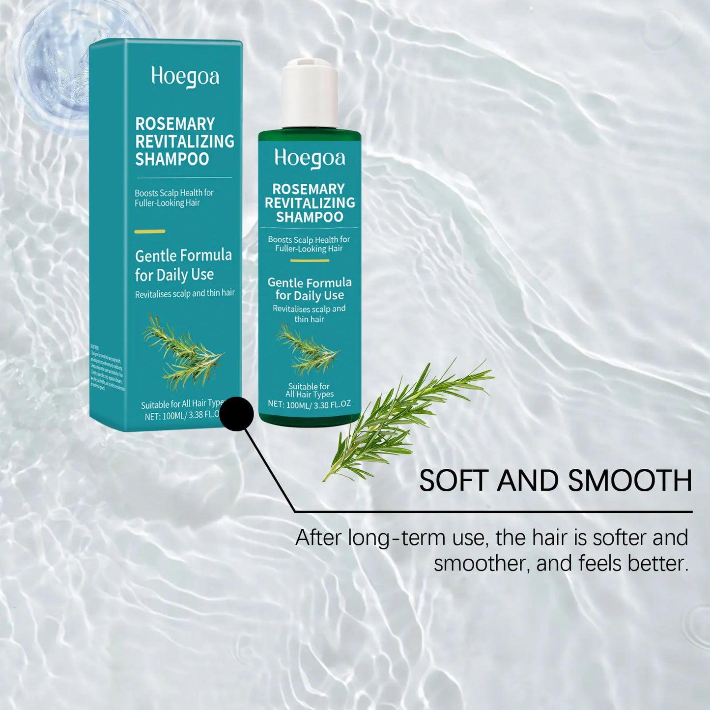 Rosemary Hair Care Set – Shampoo, Conditioner & Serum for Nourishing, Strengthening Hair and Smoothing Dry, Frizzy Hair