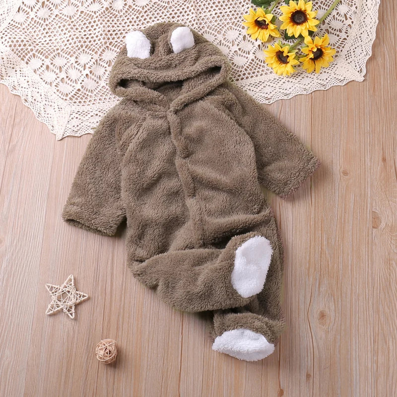 Baby & Toddler Long Sleeve Romper – Cartoon Style Playsuit Jumpsuit for Boys and Girls, Autumn/Winter