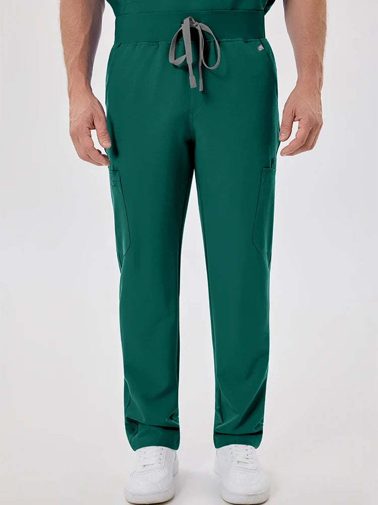 Men's Fluid-Resistant Medical Scrubs Set — Soft Breathable 2-Piece Healthcare Uniform