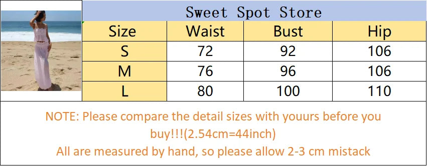 Women's Lace Double Strap Crop Top Two-Piece Set, Boho Sleeveless Flowy