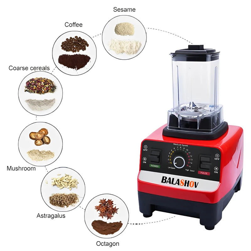 2000W Heavy Duty Commercial Blender – High Power Kitchen Blender & Food Processor for Smoothies, Ice Crushing, Juicing, BPA-Free