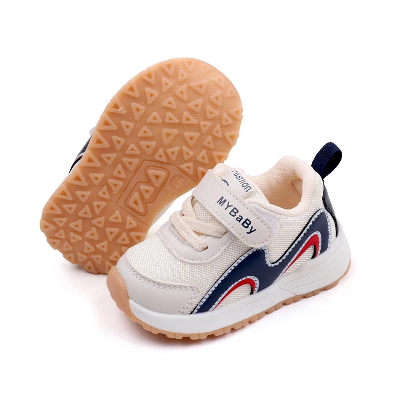 Breathable Soft-Step Toddler Sneakers – Lightweight Anti-Slip Shoes for Boys & Girls (1–3 Years, Spring/Autumn Wear)
