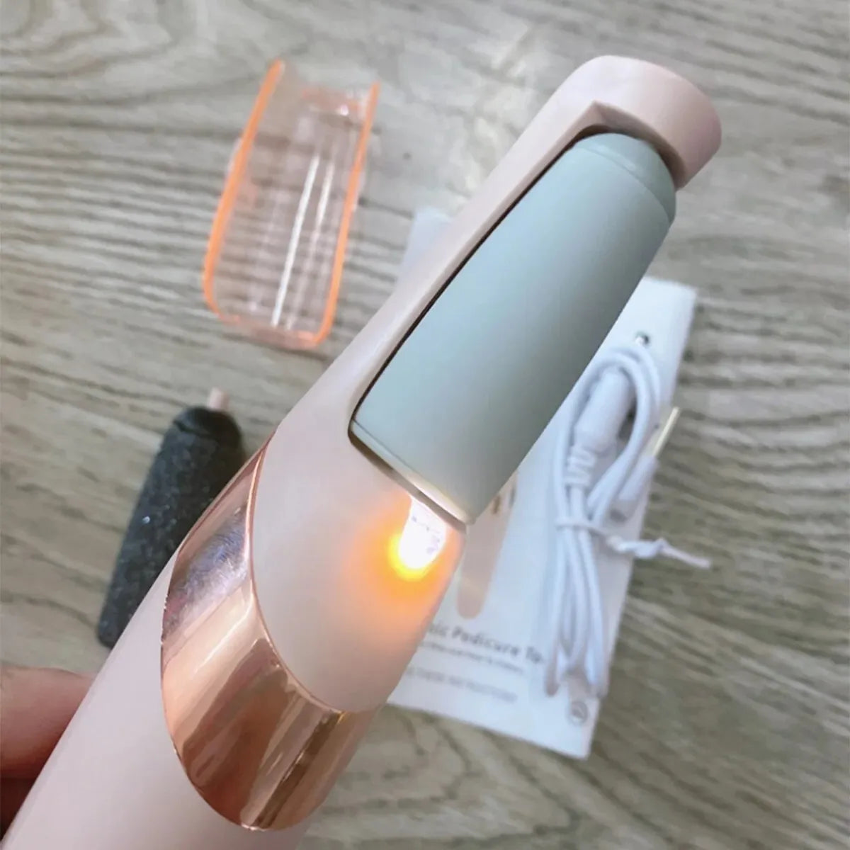 Electric Foot Grinder – Pink Electronic Callus Remover & Skin Smoother, Heel & Foot Care Tool