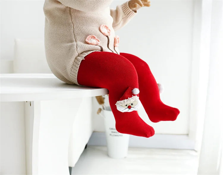 Holiday Baby Girl Tights – Cozy Knitted Pantyhose for Christmas & New Year