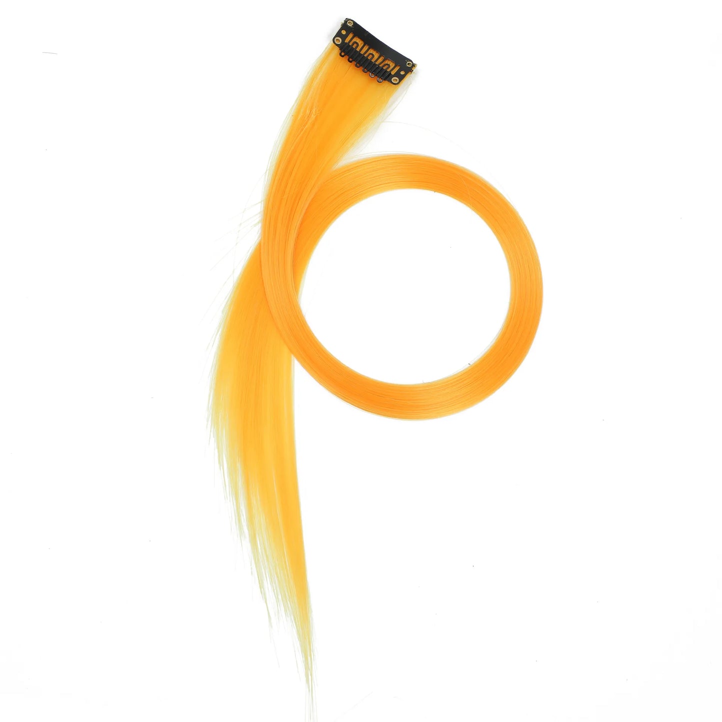 22-Inch Straight Clip-In Synthetic Hair Extensions – Colorful Highlight Hairpiece