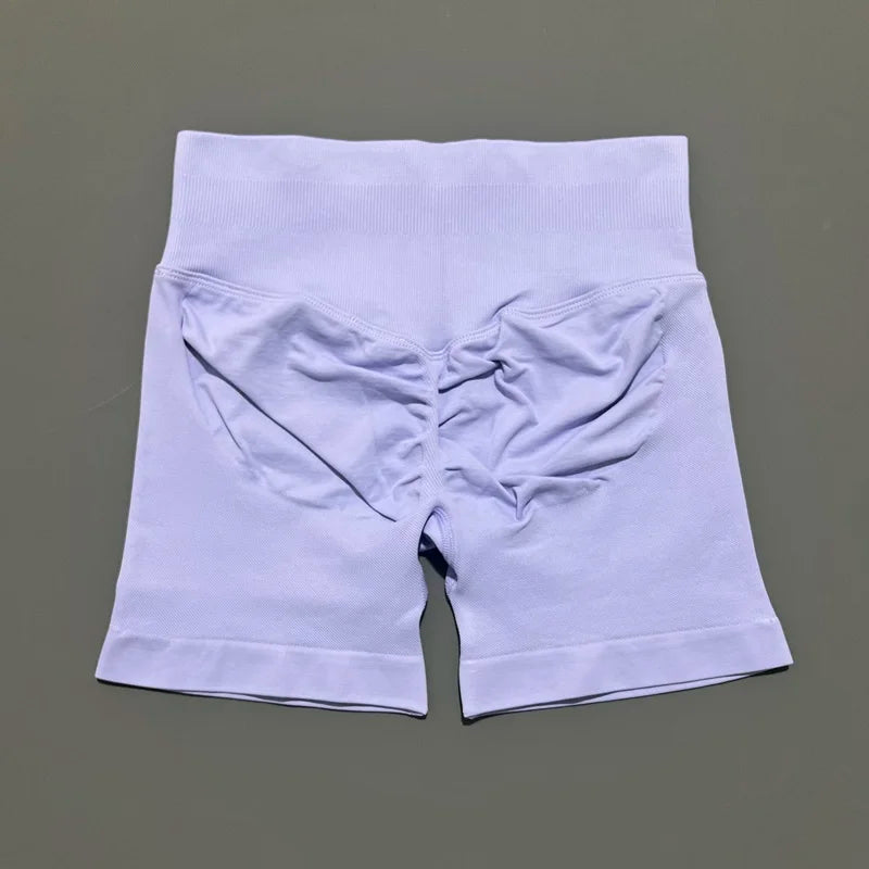 Women’s Seamless Biker Shorts – 4.5″ Low-Waist Fitness & Workout Shorts