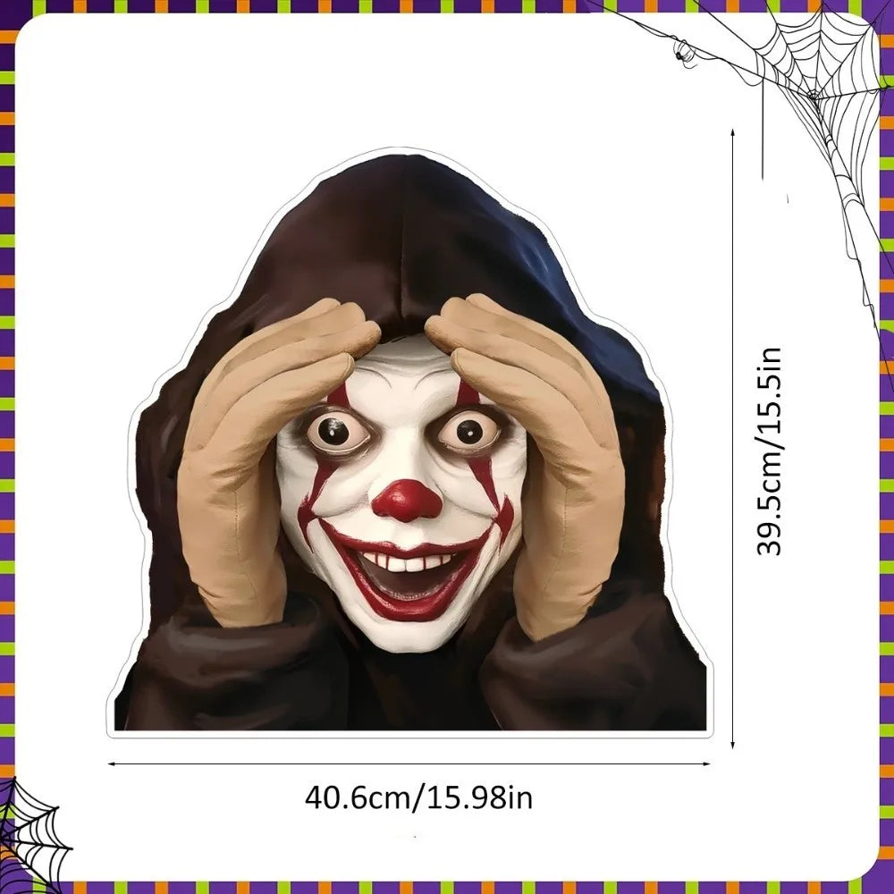 Halloween Spooky Face Static Window Cling