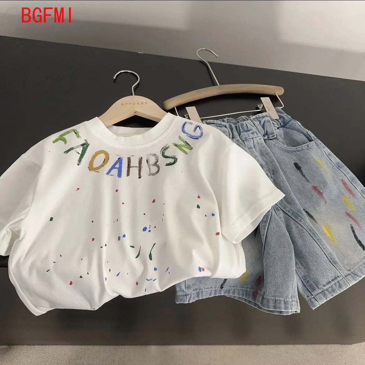 2025 New Baby Boys Summer Sportswear.Suit Children Streetwear kid Boy Short Sleeve T Shirt + Denim Shorts 2PCS Set Outfits 2-10Y