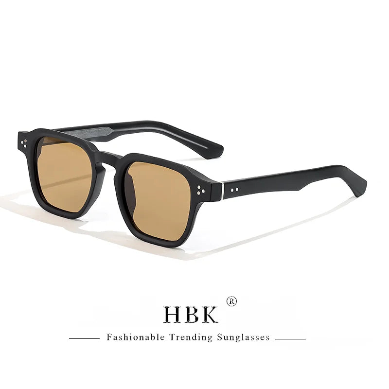 HBK Square Gradient Sunglasses — UV400 Vintage Style for Men