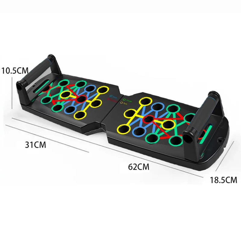 Portable Foldable Push-Up Board Set with Handles – Multi-Function Fitness Training Equipment
