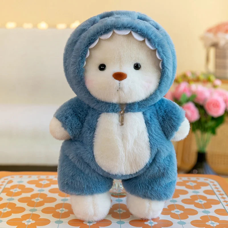 Anime Plush Toy 25/35cm – Jointed Bear, Bunny, Duck, Shark, and Pig Stuffed Animal