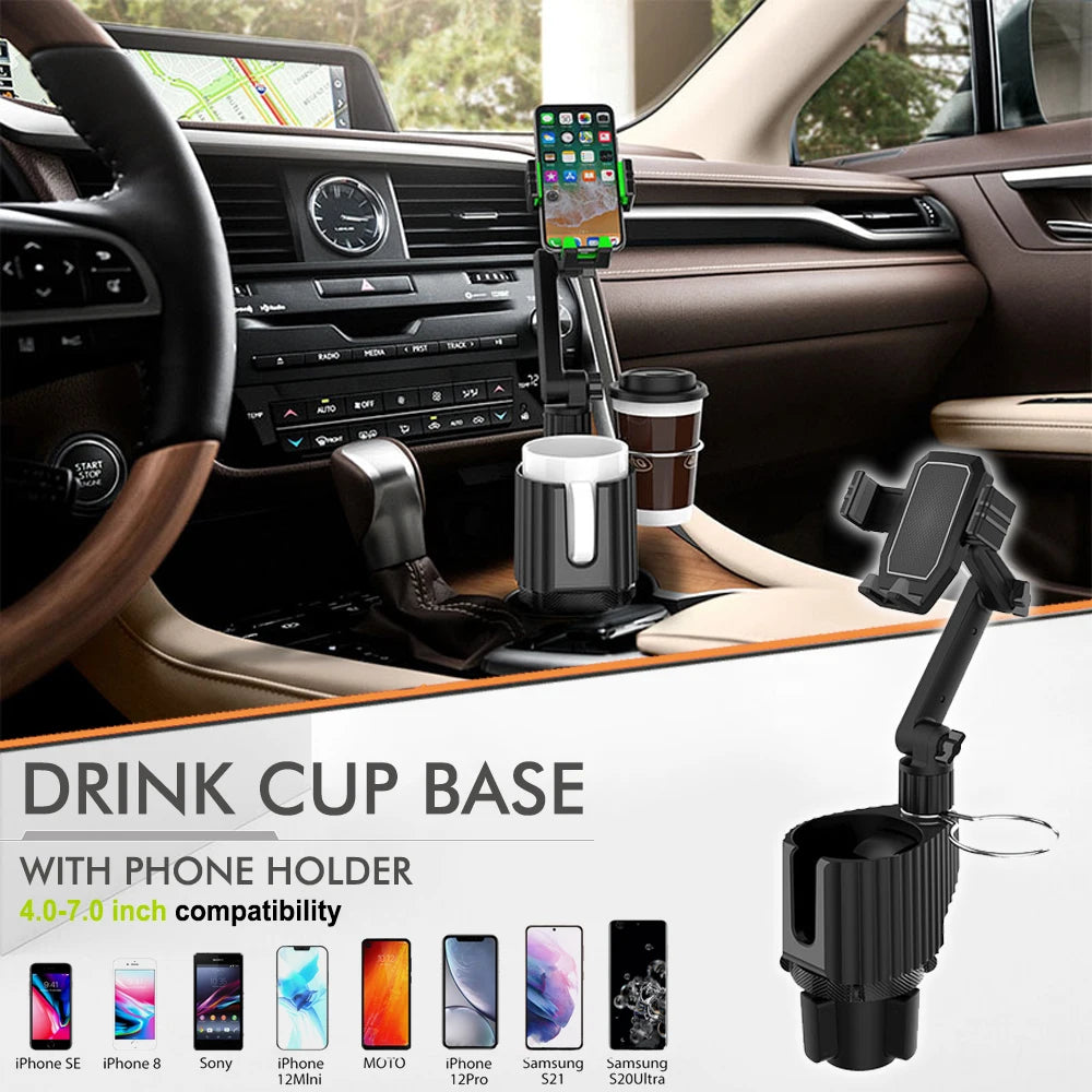 Universal 360 Degree Car Cup Holder Phone Mount