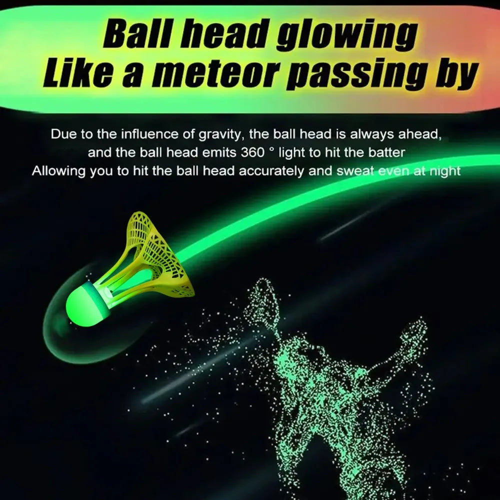 12 or 1 PCS LED Light-Up Badminton Shuttlecocks – Colorful Luminous Foam Badminton Balls for Kids and Sports