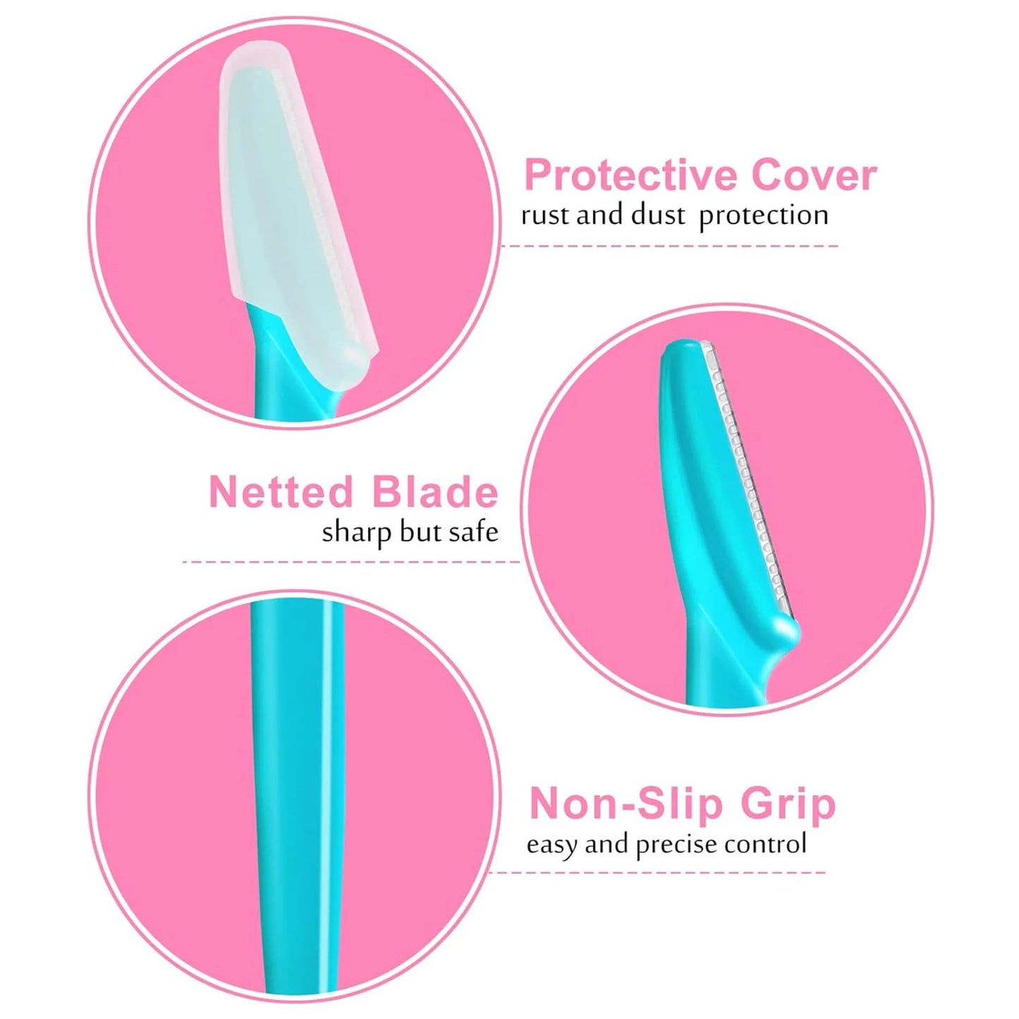 Eyebrow Trimmer & Face Razor for Women – Portable Hair Removal Blade, 5 to 40 Pcs