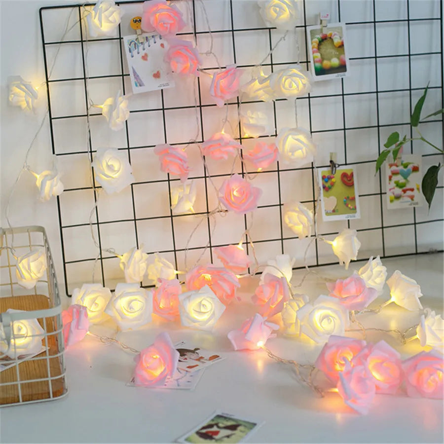 24 LED Rose Lamp, Rose Light Tree Table Top Decorations for Wedding Mother's Day Valentine’s Day Decorations, Gift for Girls Mom