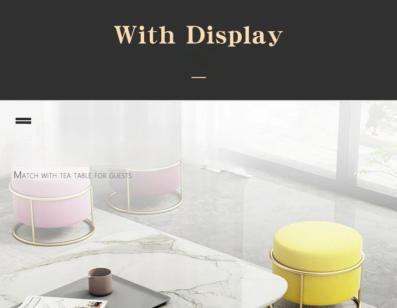 Round Stools Portable Pliant Aesthetic Morden Stools Multifunction Affordable Luxury Taburete Pegable Portatil Home Furniture