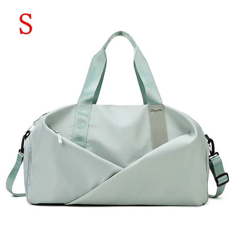 Women’s Gym Bag with Dry Wet Pocket – Sports Travel Duffel, Yoga Fitness Shoulder Tote, Swimming Weekend Bag with Shoe Compartment