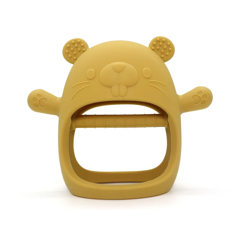 1pc Teether Toys For Baby Bracelet BPA Free Cute Cartoon Animal Silicone Ring Teething Glove For Baby Accessories Newborn Toys