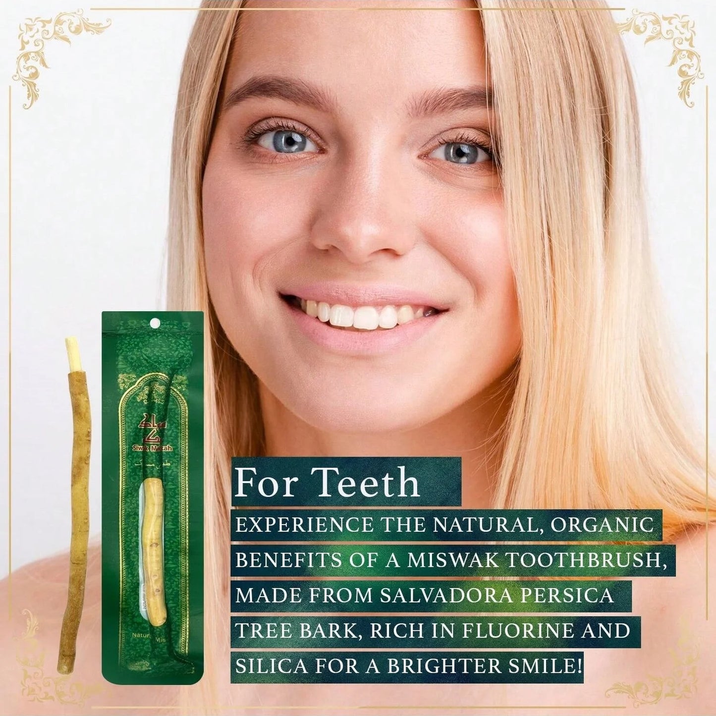Natural Miswak Tooth Cleaning Stick – Portable Traditional Herbal Toothbrush
