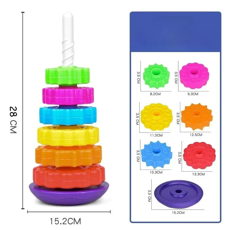 Rainbow Spinning Stacking Tower