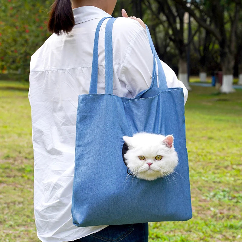 Pet Canvas Shoulder Bag Lion shaped Cat Tote Bag Comfortable Pet Tote Bag Shoulder Bag Portable Outdoor Cat Tote Bag