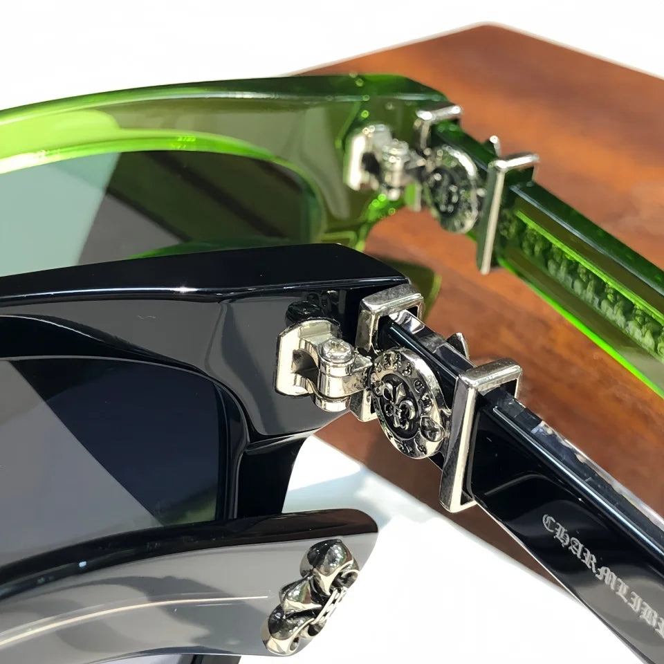 Charmlibrary Acetate Punk Sunglasses — UV400 Gradient Retro Eyewear