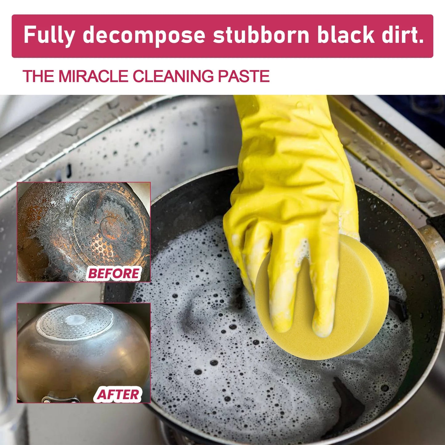 Multifunctional Kitchen Cleaning Kit – Quick & Effective Grease and Stain Remover