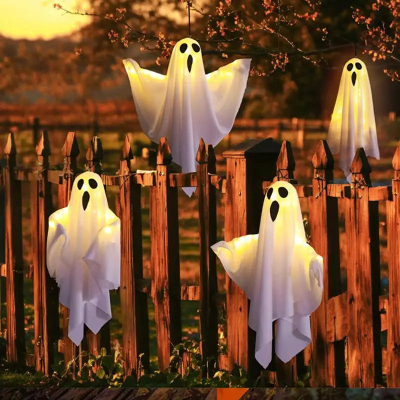 Halloween LED Light-Up Hanging Ghost Party Decoration