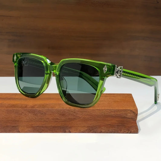 Charmlibrary Acetate Punk Sunglasses — UV400 Gradient Retro Eyewear