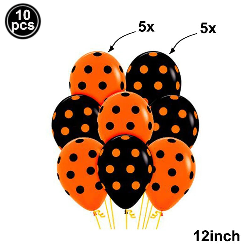 Halloween 12-Inch Latex Balloons for Spooky Party Decorations