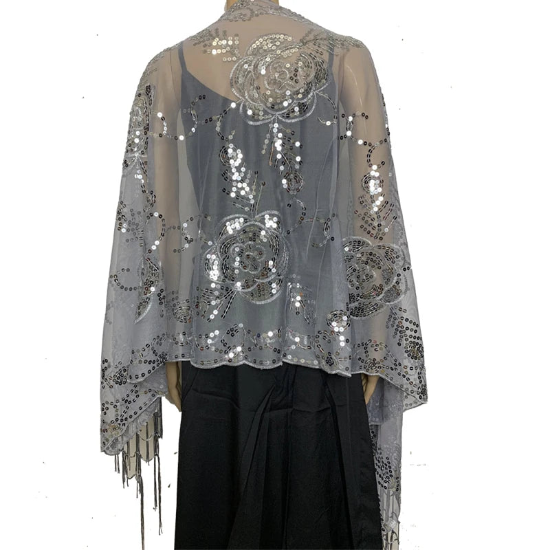 JJYANJIN Tassel Evening Shawl Wrap