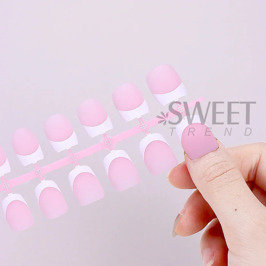 150–160pcs Short Square Press-On Nails – Soft Gel False Nail Tips for Manicure, Y2K Style Artificial Nails for Women
