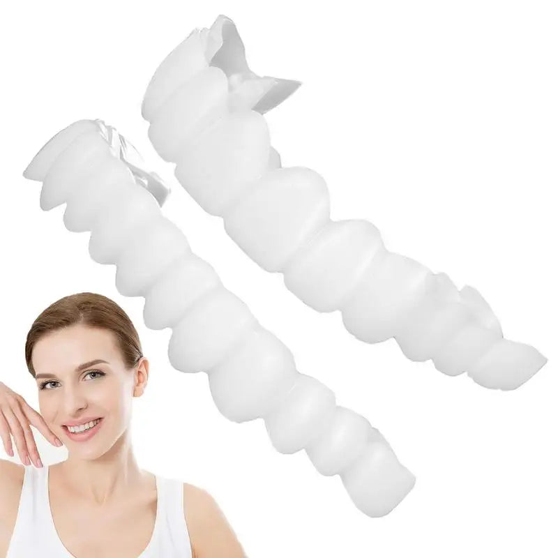 2PCS Temporary Teeth Veneers Cover for Smile Enhancement – Removable Dental Cover for Men and Women