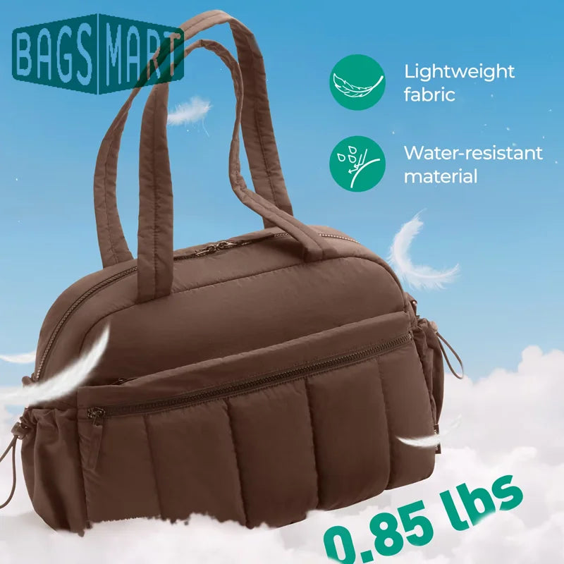 Women’s Travel Duffle Bag with Wet Pocket – Lightweight Water-Resistant Weekender & Gym Carry-On Bag