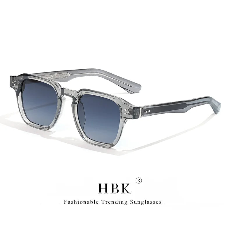 HBK Square Gradient Sunglasses — UV400 Vintage Style for Men
