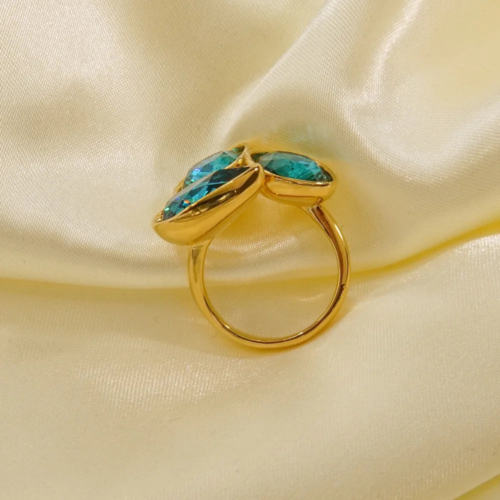 14K Gold-Plated Adjustable Ring