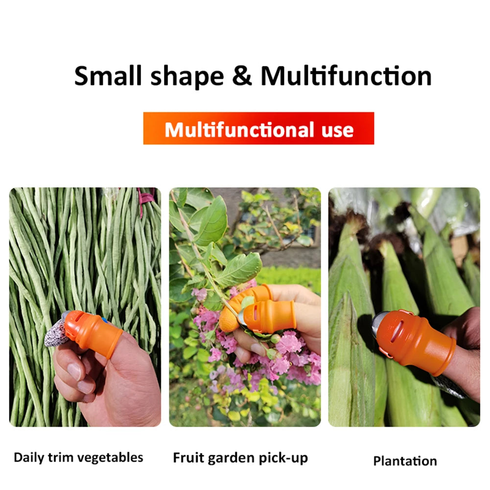 Vegetable Picking Thumb Knife with Finger Protector – Fingertip Cutter for Harvesting, Gardening & Plant Care