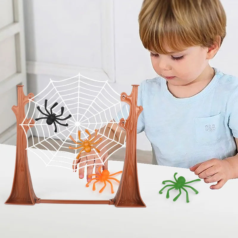 Pop-Out Spider Prank Box – Handmade Wooden Scare Box with Rubber Spider, Funny Surprise Joke Toy for Parties and Halloween