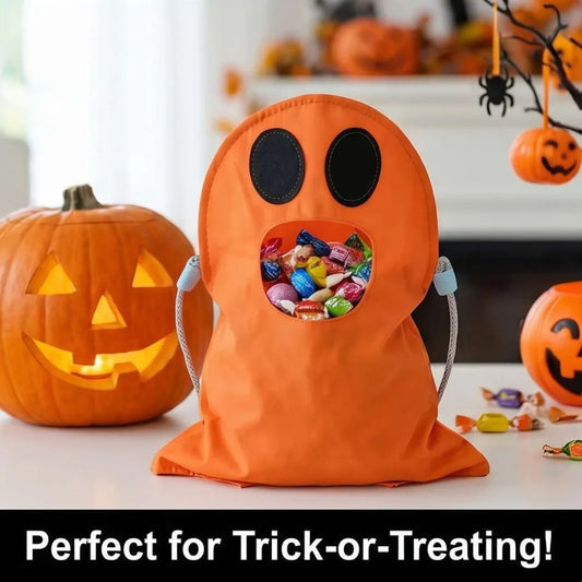 Halloween Ghost Drawstring Treat Bag